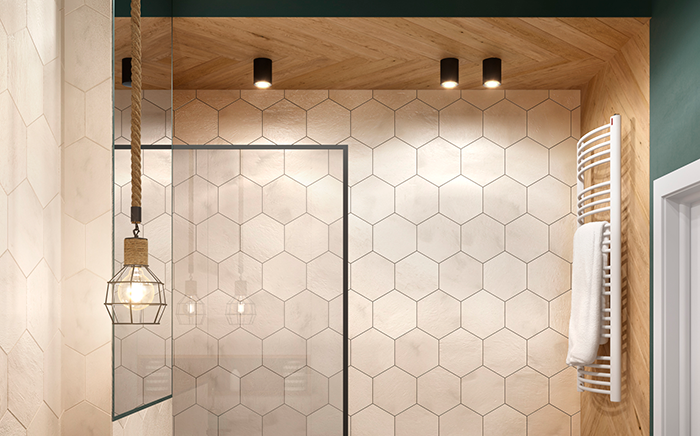 baños acabados madera